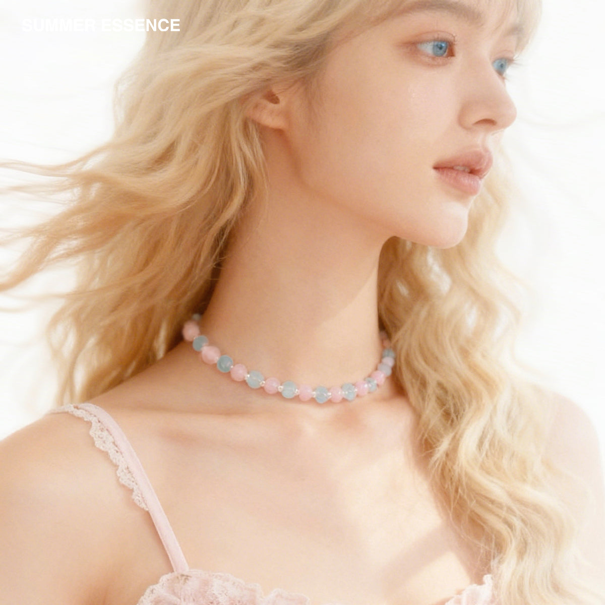 「Seafoam Whisper  」Handmade Necklace